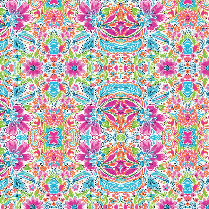 Bright Preppy Paisley Pattern Acrylic Sheets - CMB Pattern Acrylic